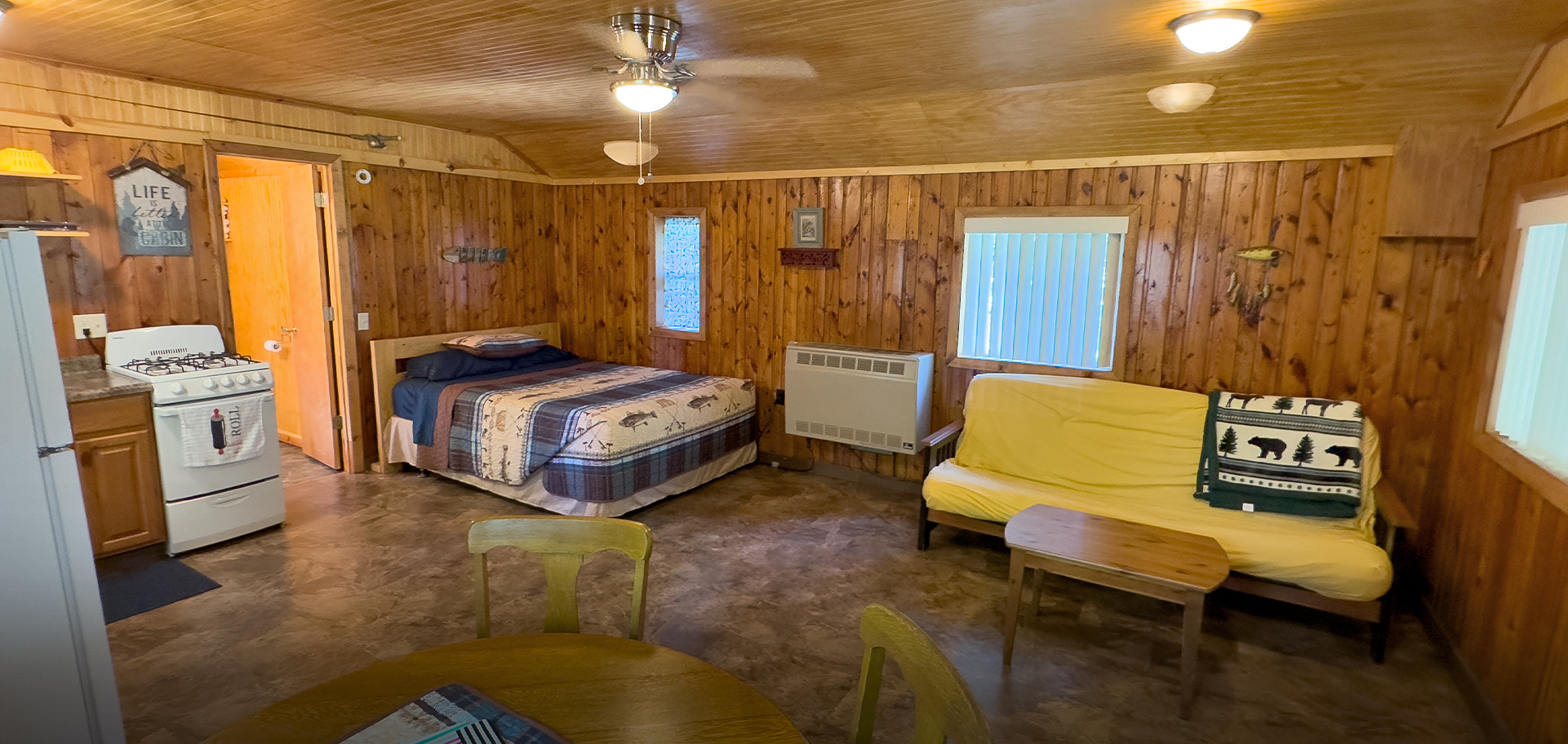 Inside Rainbow Resort Cabins